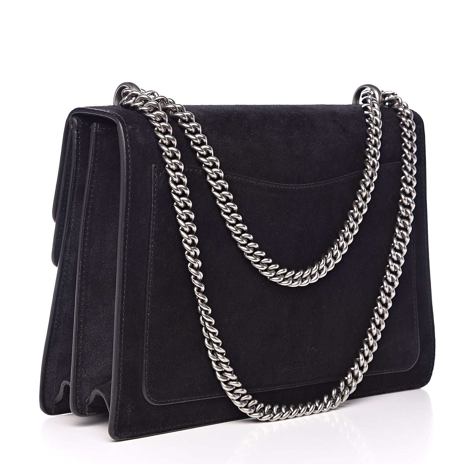 Gucci Suede Medium Dionysus Shoulder Bag Black 3 of 11