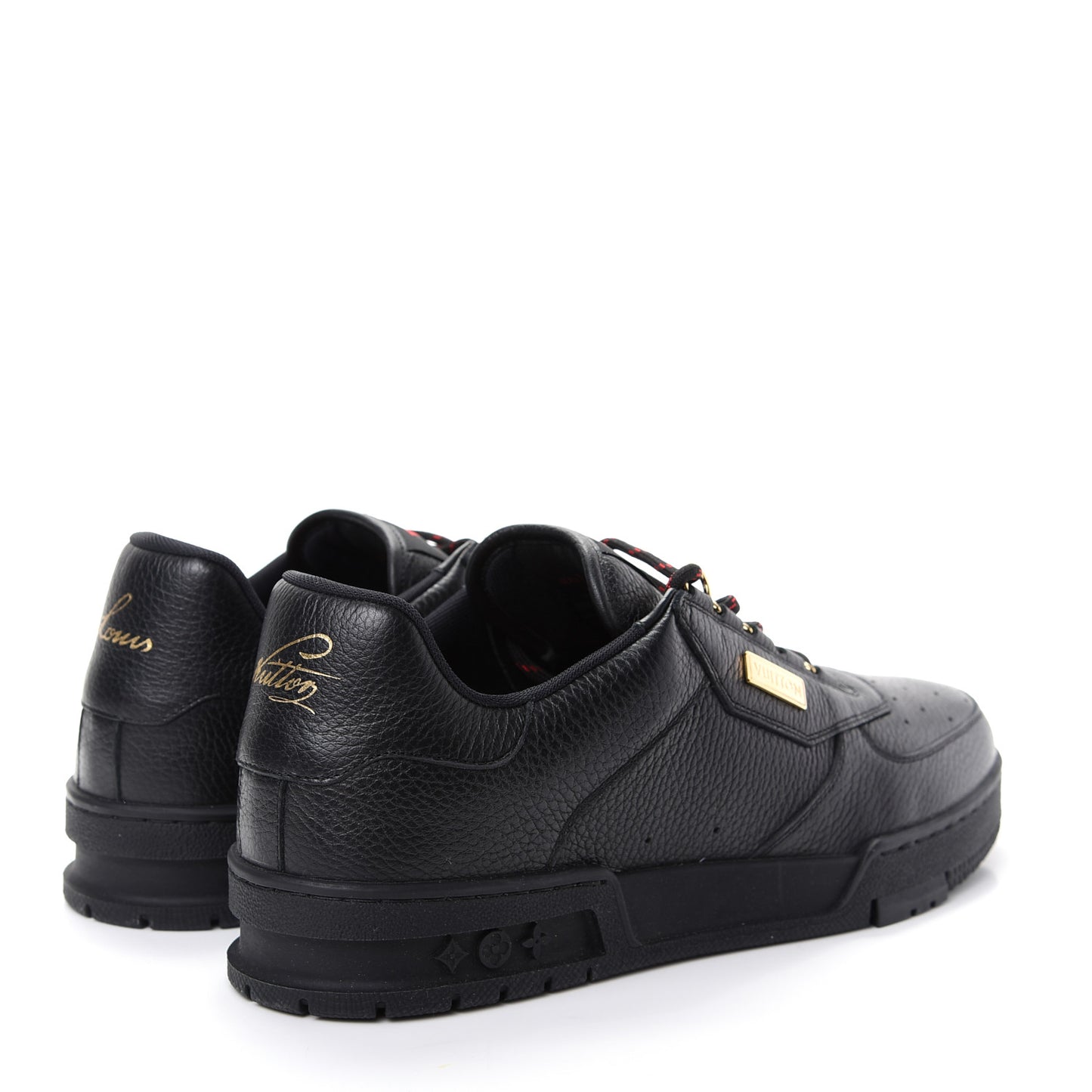 Calfskin Mens LV Trainer Sneaker 8 Black