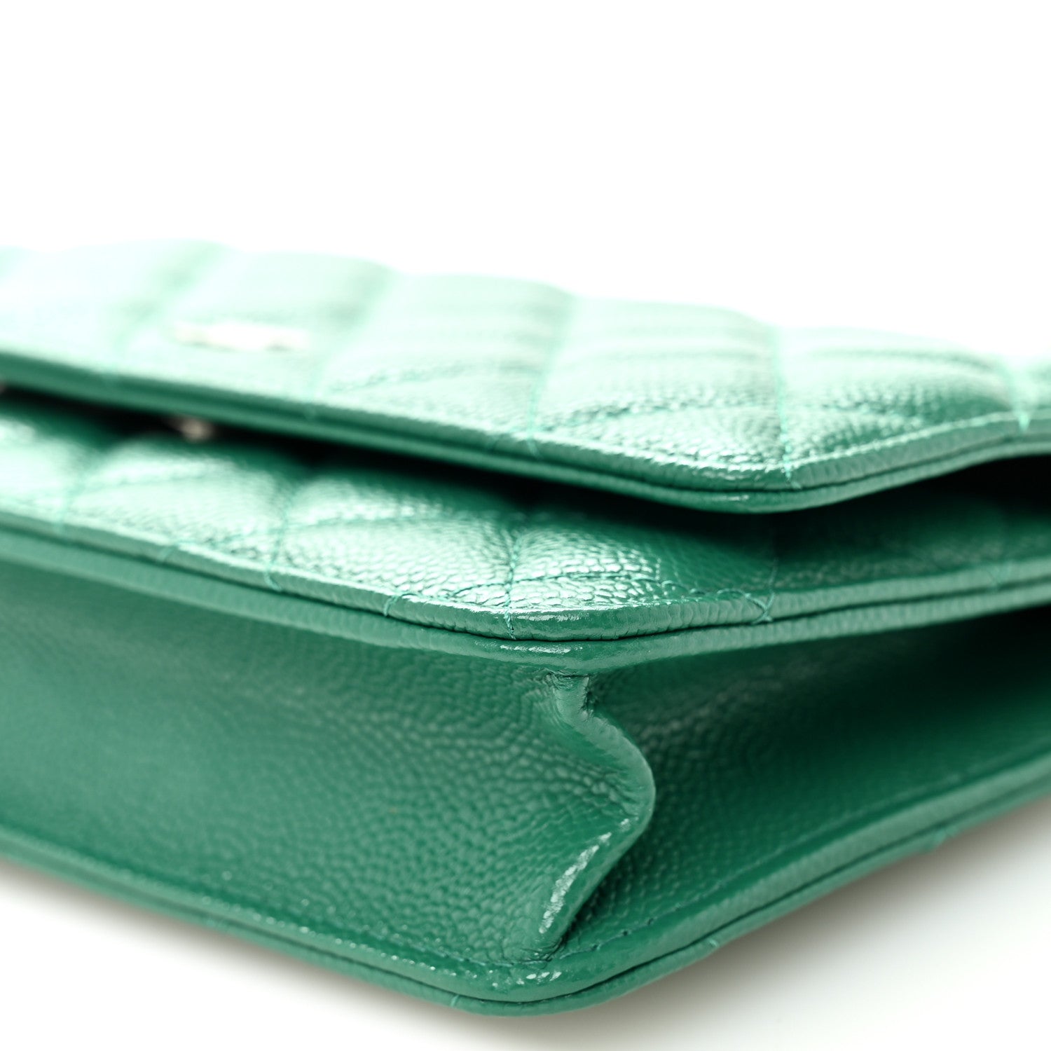 Chanel Caviar Quilted Wallet On Chain WOC Green 11 of 12
