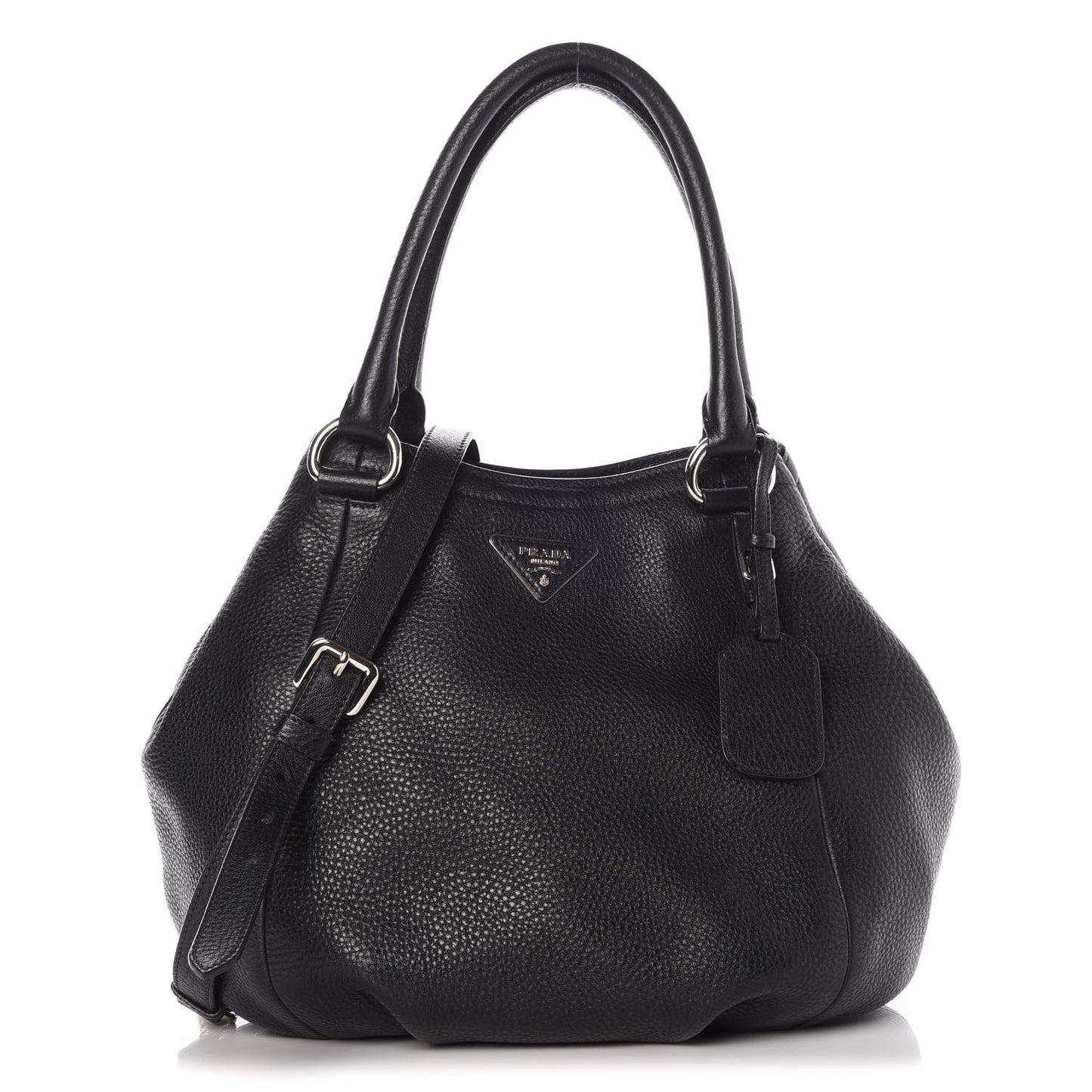 Vitello Daino Shoulder Bag Nero Black
