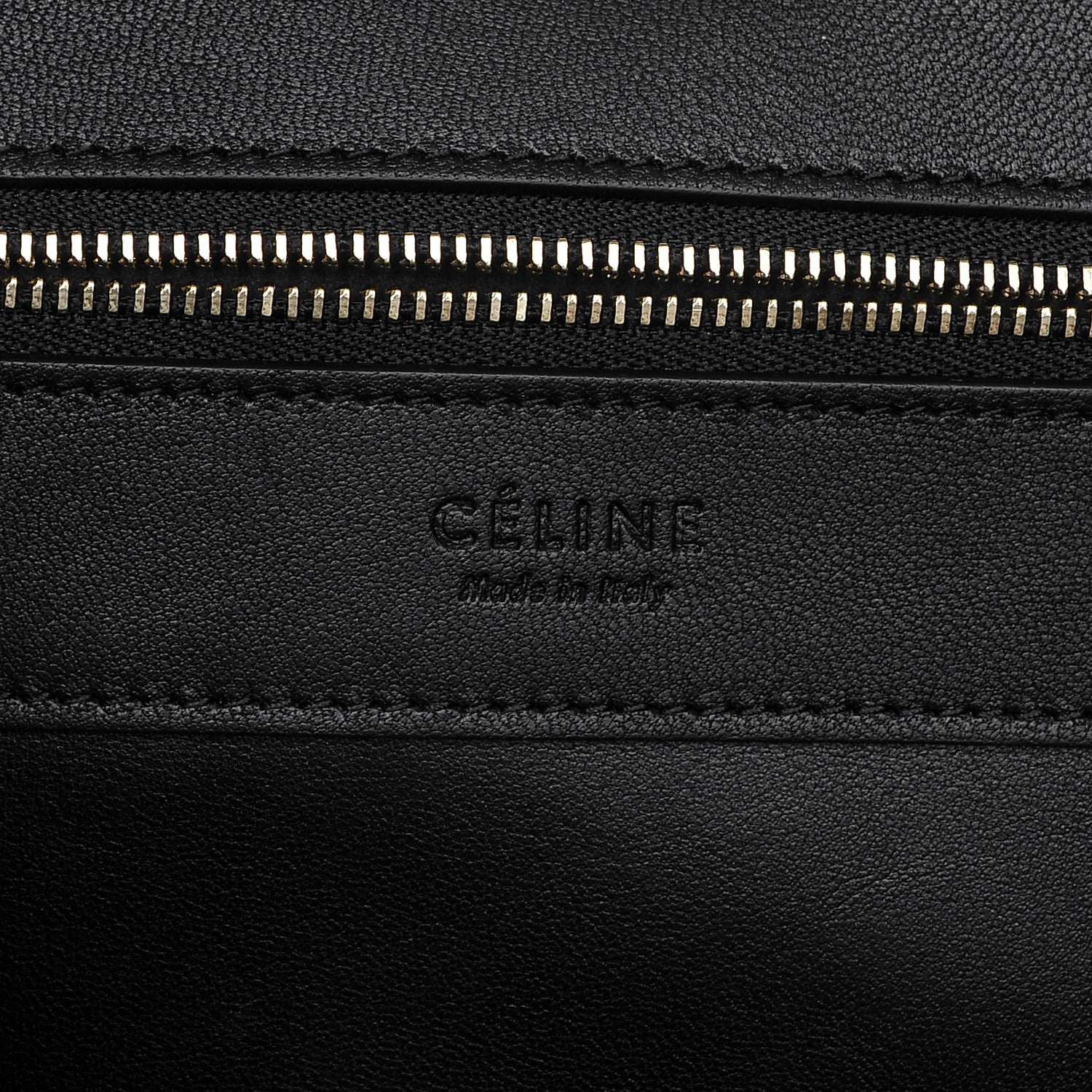 Celine Lambskin Horizontal Cabas Black 6 of 6