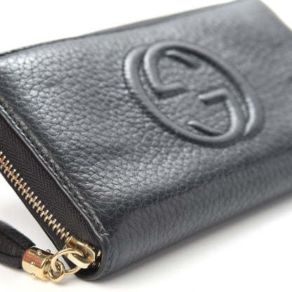 Gucci Pebbled Calfskin Soho Zip Around Wallet Black 7 of 9