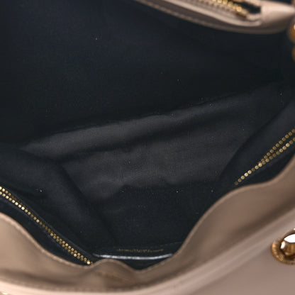 Saint Laurent SAINT LAURENT Calfskin Y Quilted Monogram Medium Loulou Chain Satchel Dark Beige 6 of 11