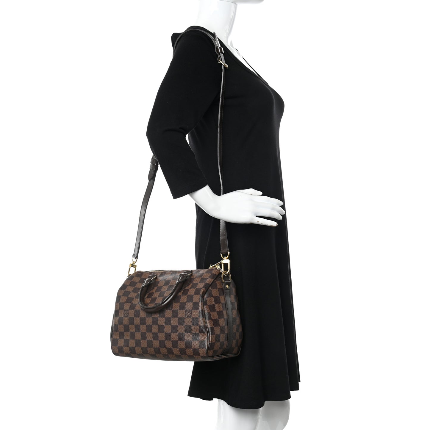 Damier Ebene Speedy Bandouliere 25