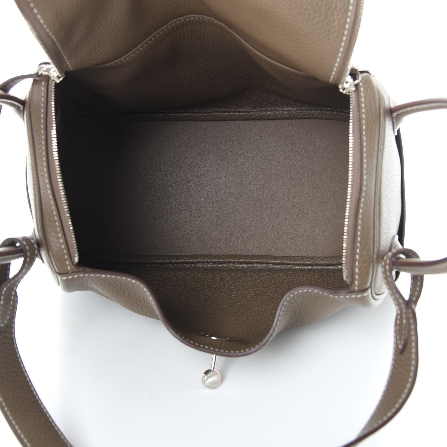 Hermes Taurillon Clemence Lindy 26 Etoupe 5 of 14