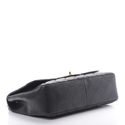 Chanel Caviar Quilted Jumbo Single Flap Black 4 of 10