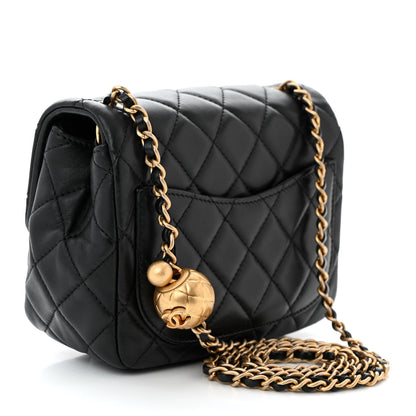 Chanel Lambskin Quilted Mini Pearl Crush Flap Black 3 of 12