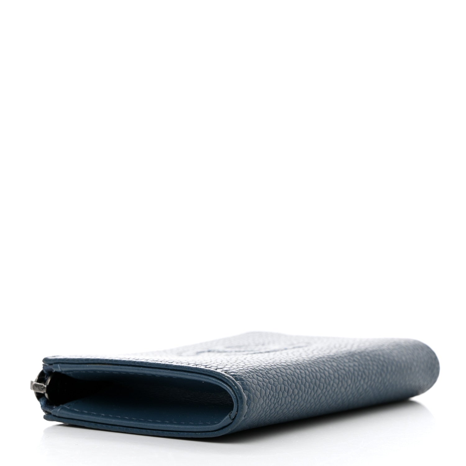 Chanel Caviar Timeless CC Coin Purse Case Blue 4 of 8