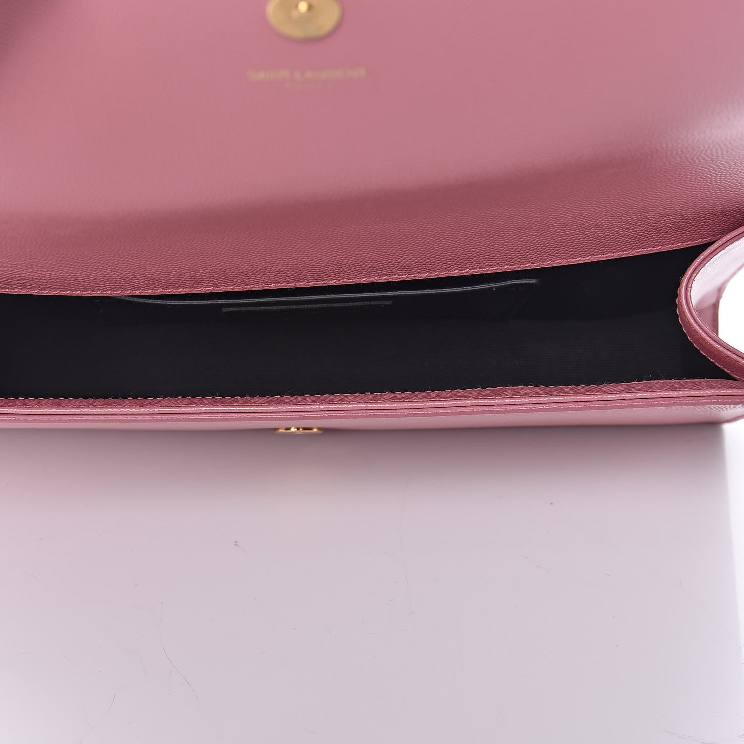 Saint Laurent Grain De Poudre Classic Monogram Cassandre Clutch Pink 5 of 10