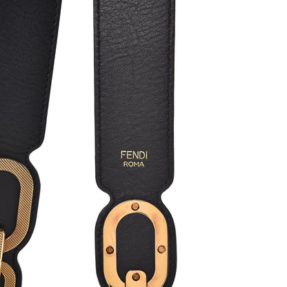 Fendi Vitello Dolce Chain Link Strap You Vintage Gold Black 3 of 4