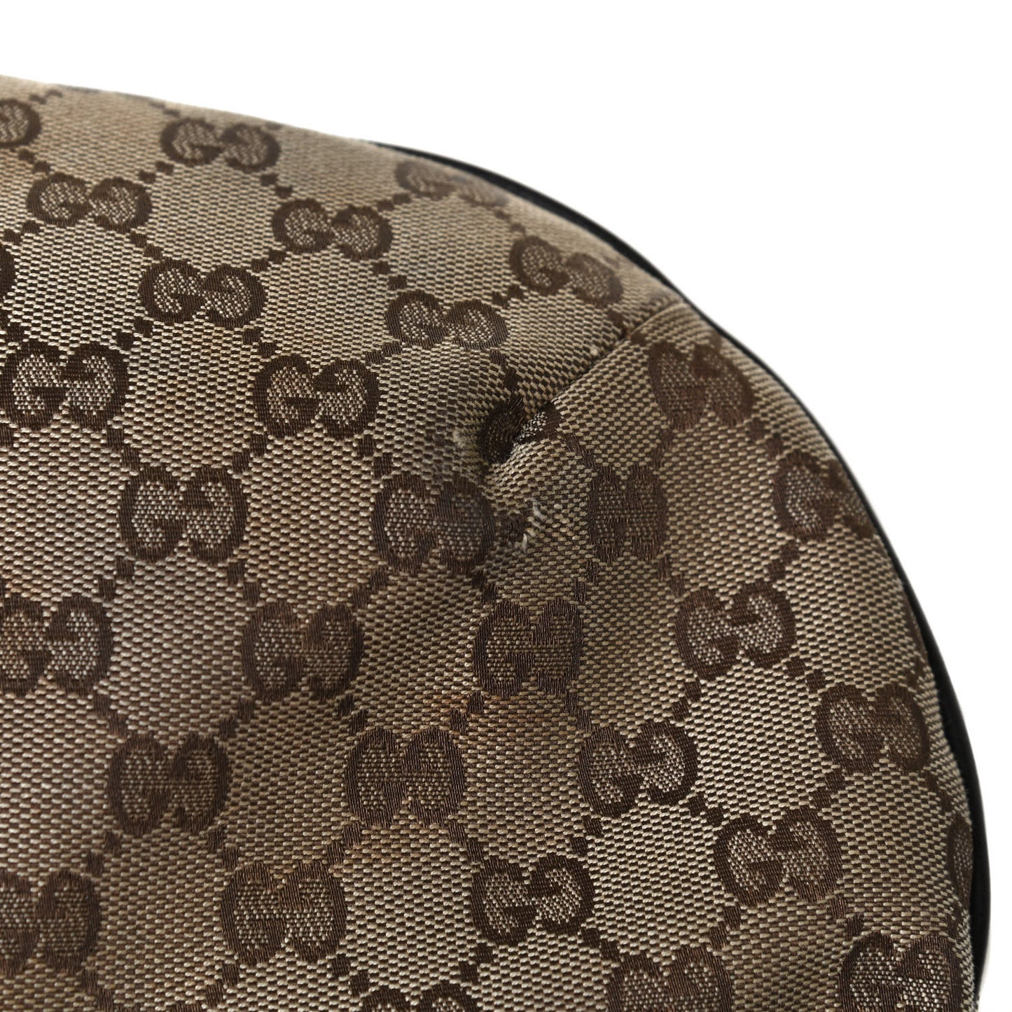 Monogram Web Medium Half Moon Hobo Dark Brown