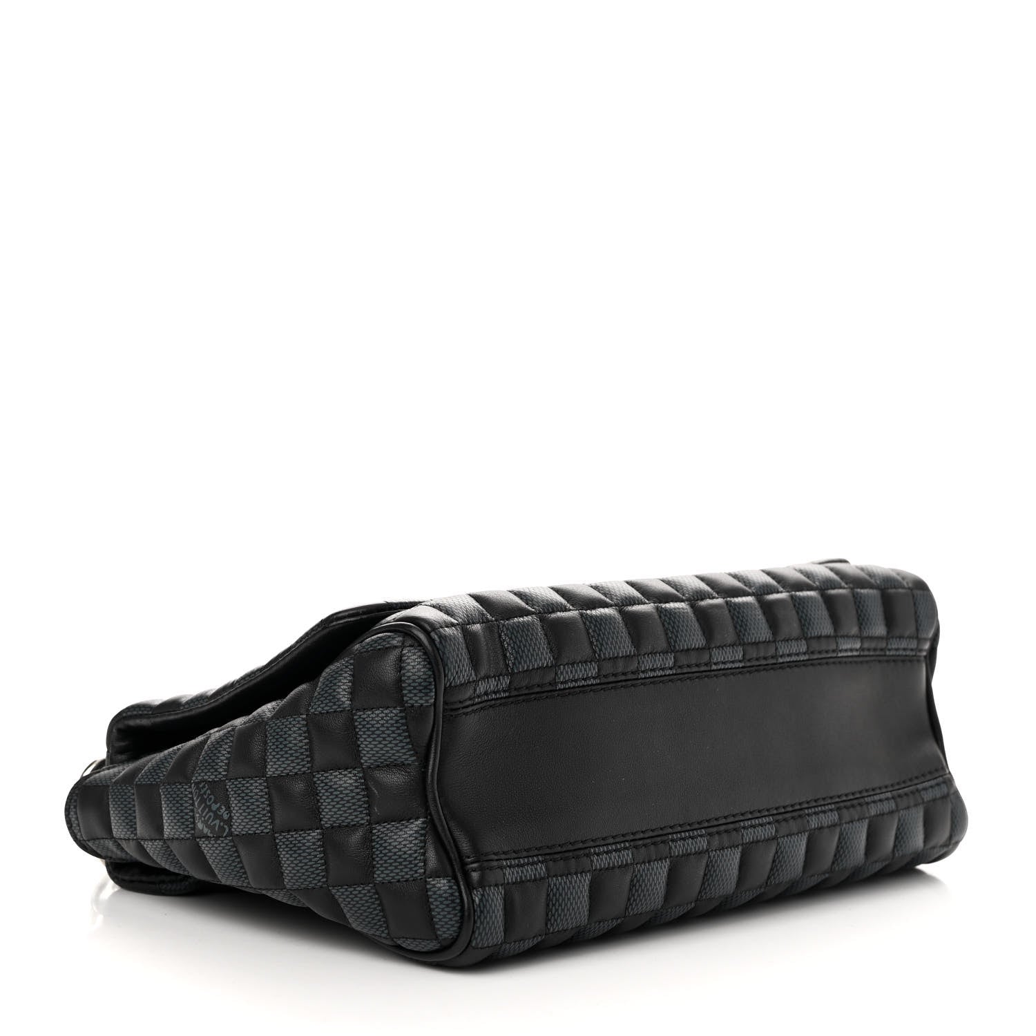 Louis Vuitton Calfskin Quilted Damier Twist MM Black Anthracite 4 of 10