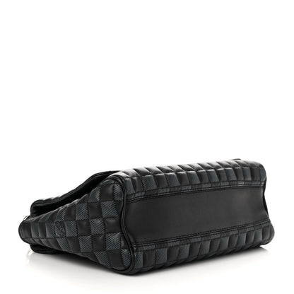 Louis Vuitton Calfskin Quilted Damier Twist MM Black Anthracite 4 of 10