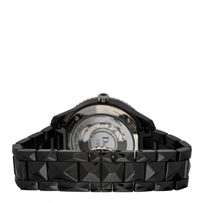 Christian Dior Stainless Steel Ceramic Diamond Pave Bezel 33mm Dior VIII Automatic Watch Black 3 of 5