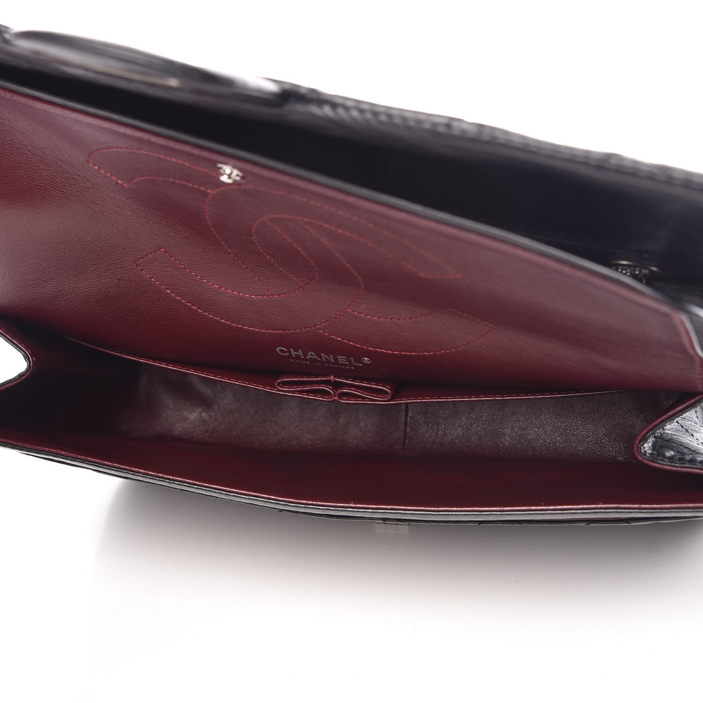 Aged Calfskin Quilted 2.55 Reissue 227 Flap Black