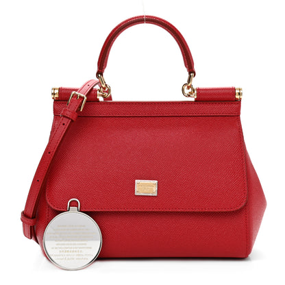 Dolce & Gabbana Dauphine Mini Miss Sicily Satchel Dark Red 1 of 9