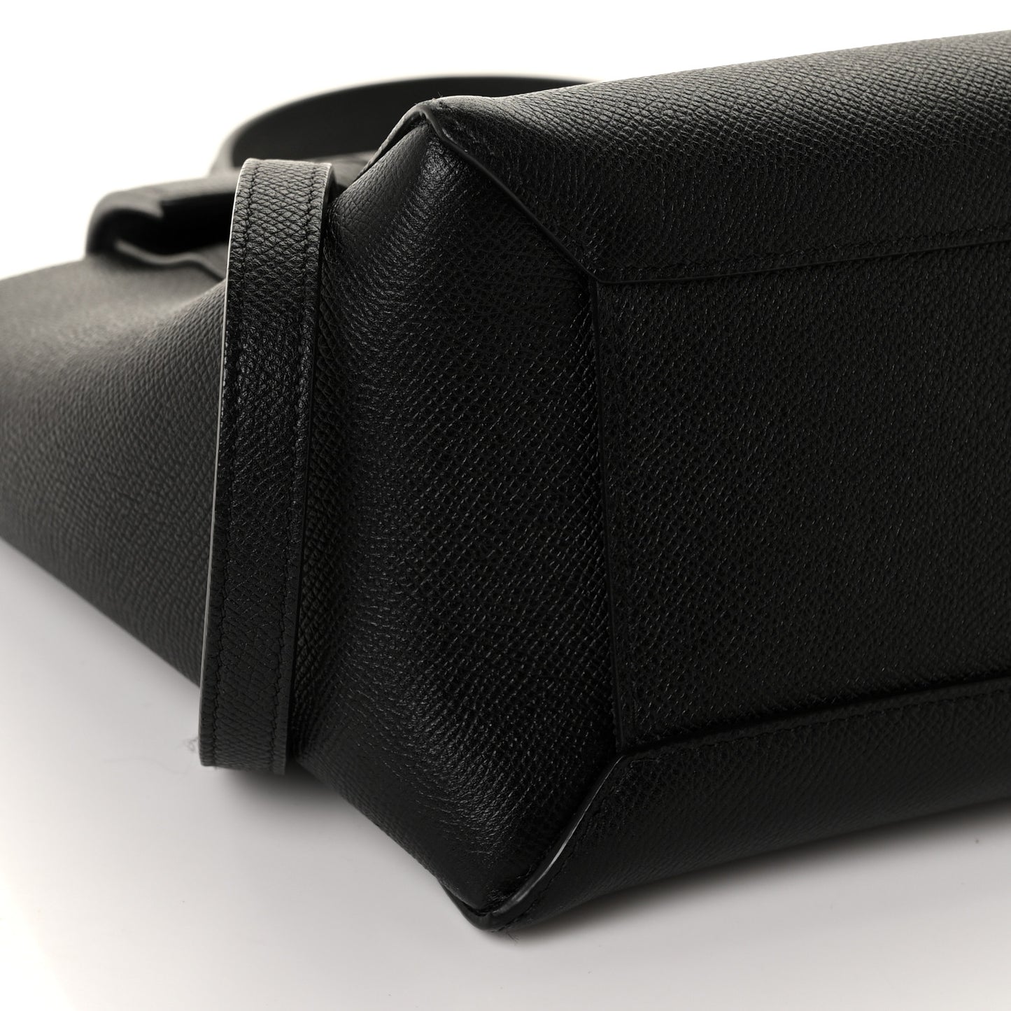 Grained Calfskin Micro Belt Bag Black