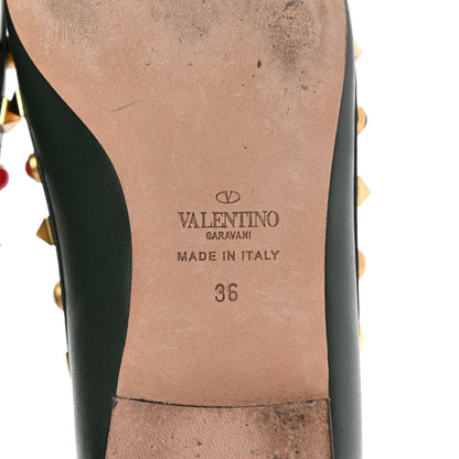 Valentino Garavani Nappa Rockstud Rolling Ballerina Flats 36 Black 6 of 10