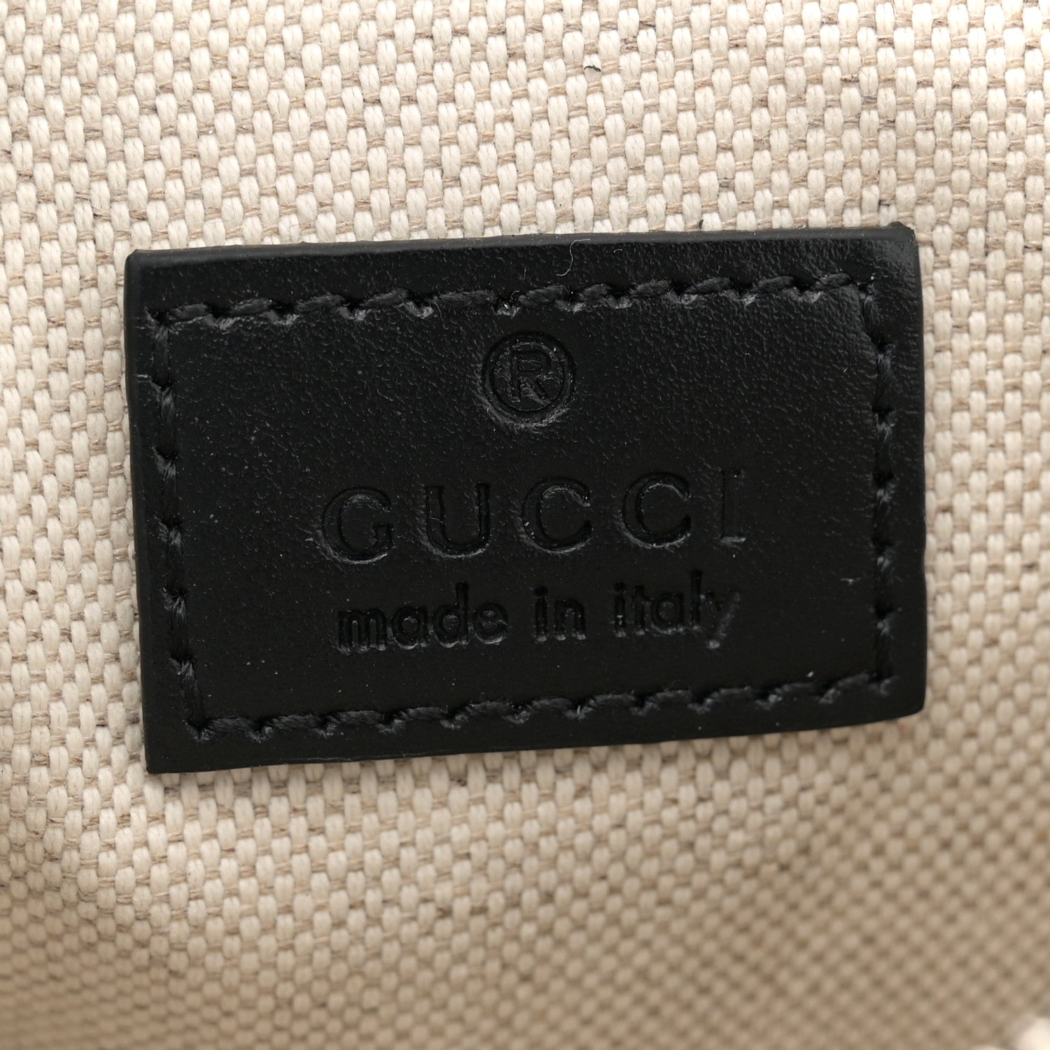 Gucci Calfskin GG Tennis Embossed Belt Bag Black 6 of 10