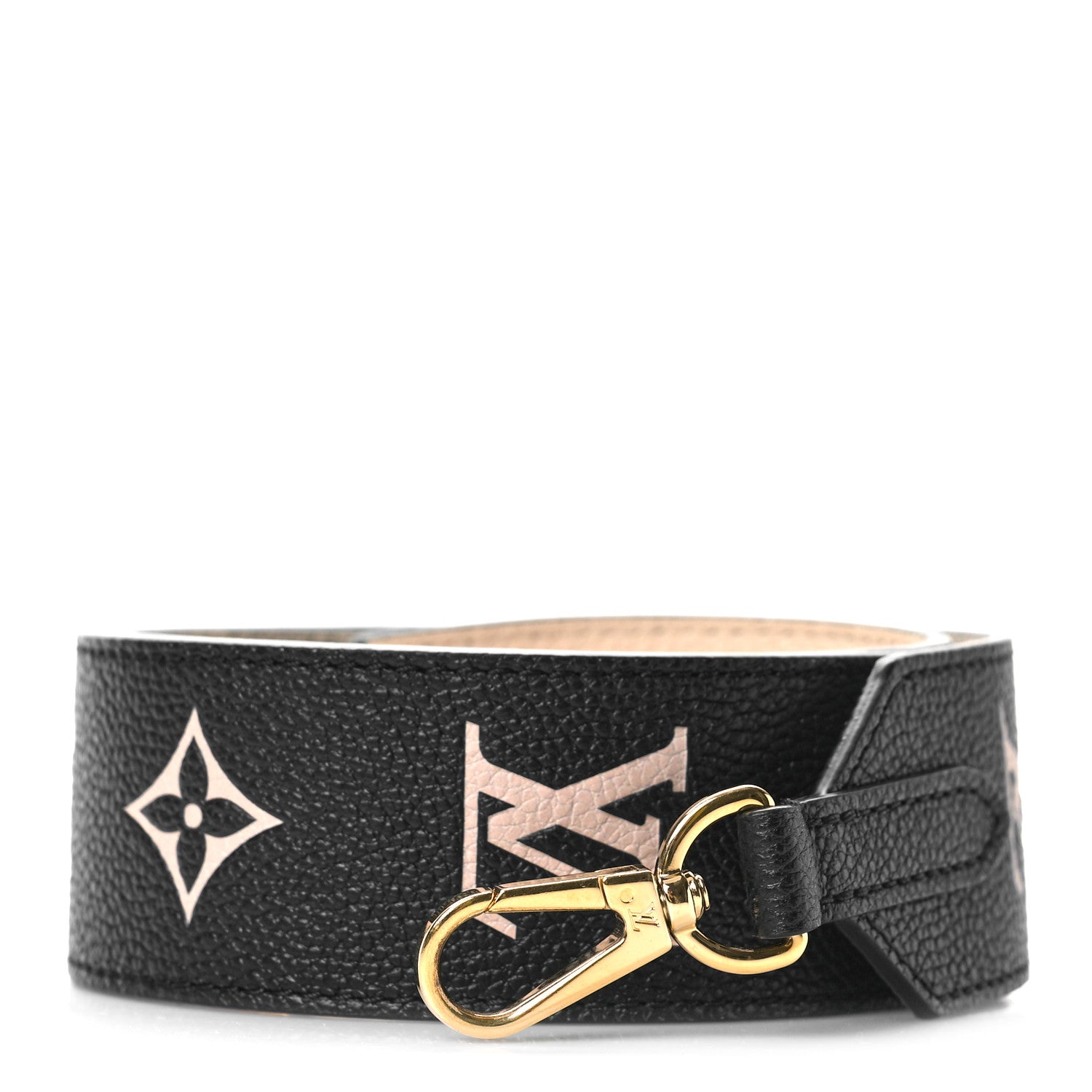 Louis Vuitton Empreinte Monogram Bandouliere Shoulder Strap Black Beige 1 of 6