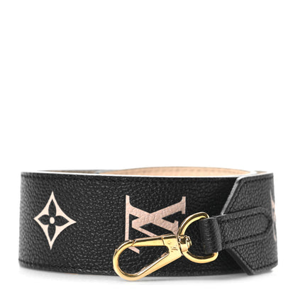 Louis Vuitton Empreinte Monogram Bandouliere Shoulder Strap Black Beige 1 of 6