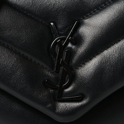 Saint Laurent Calfskin Y Quilted Monogram Monochrome Toy Loulou Crossbody Bag Black 8 of 10