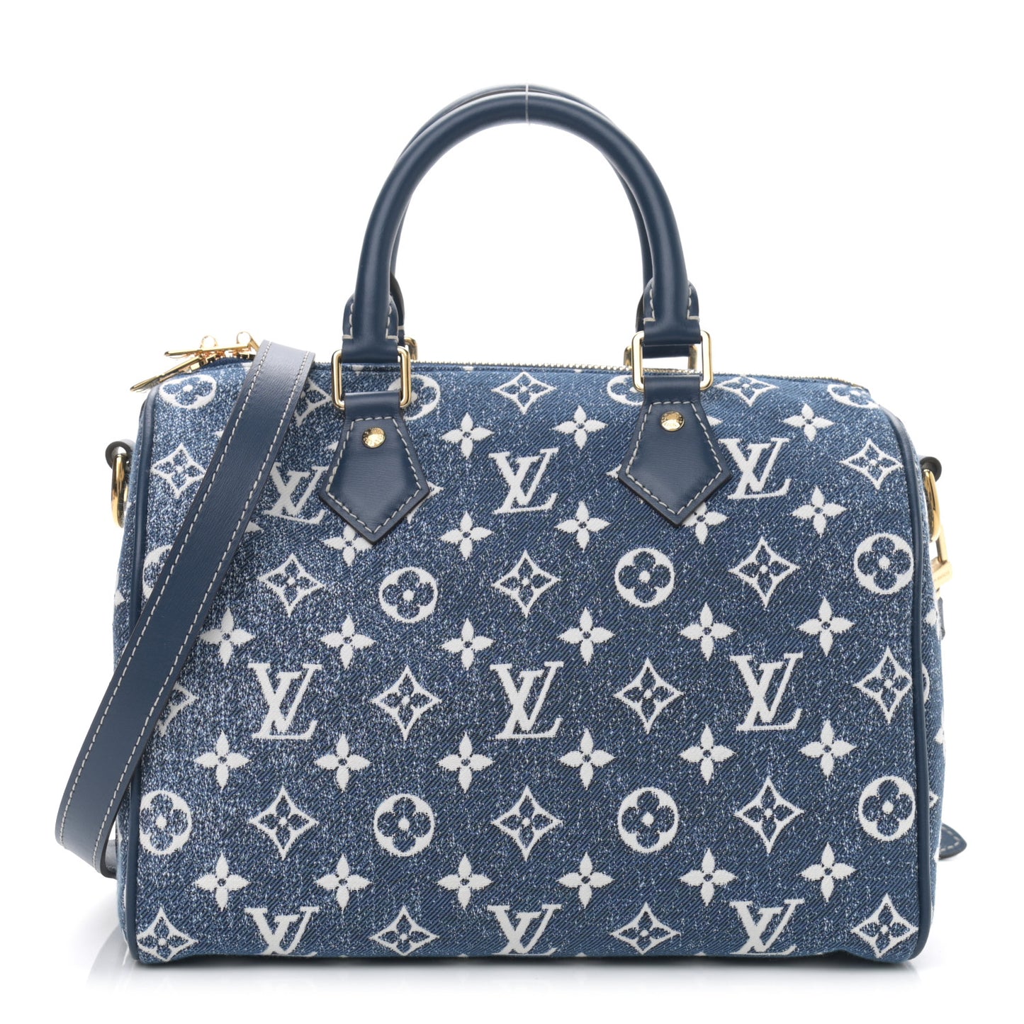 Monogram Jacquard Denim Speedy Bandouliere 25 Bleu
