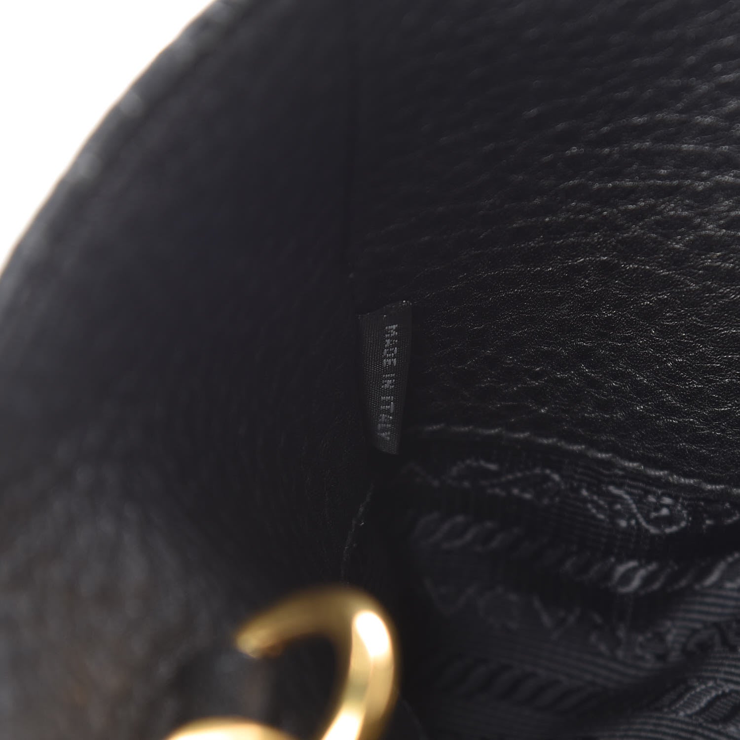 Prada Vitello Daino Side Pocket Tote Black 7 of 10