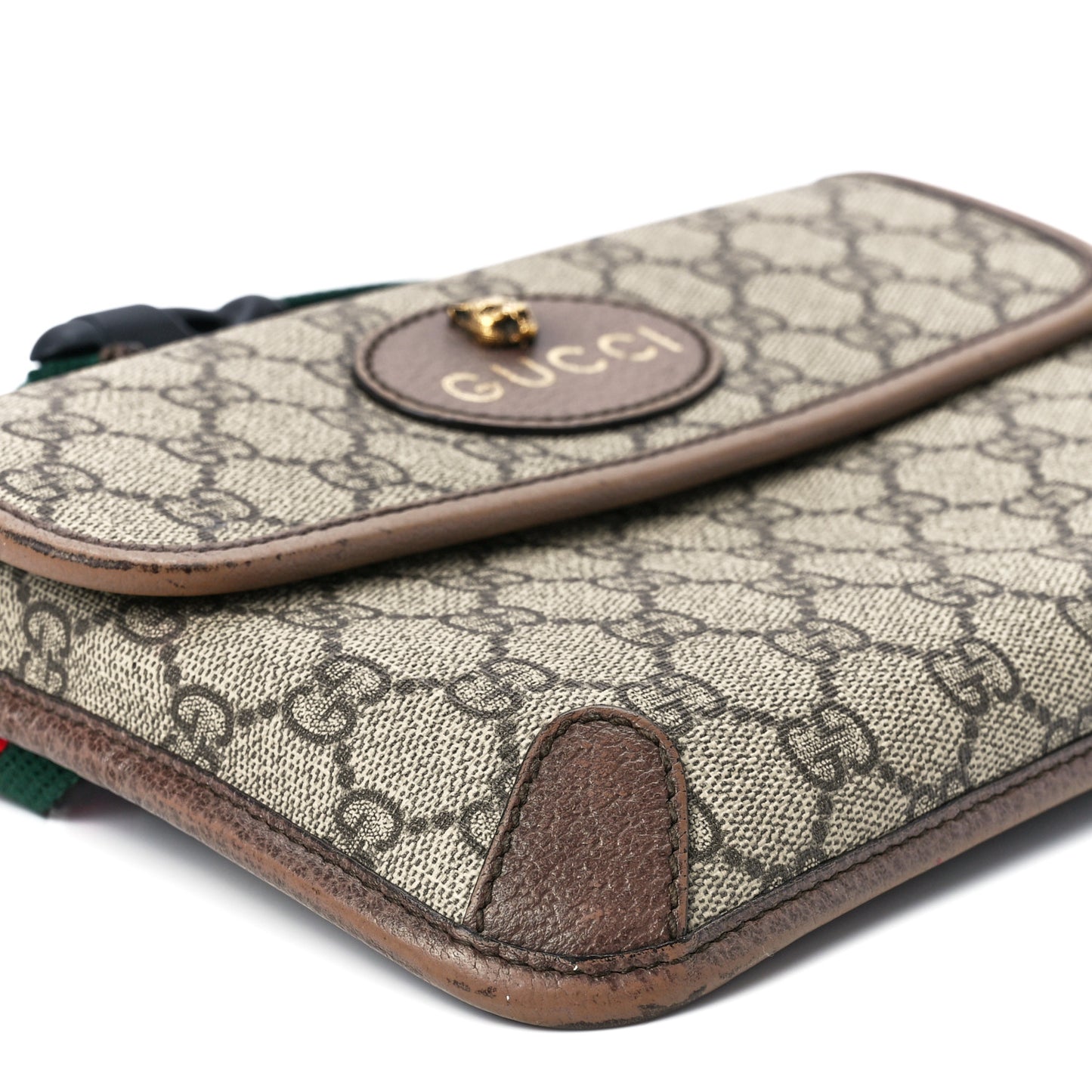 GG Supreme Monogram Neo Vintage Web Belt Bag Brown