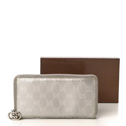 Gucci Imprime Monogram GG Pierce Zip Around Wallet Silver 12 of 12