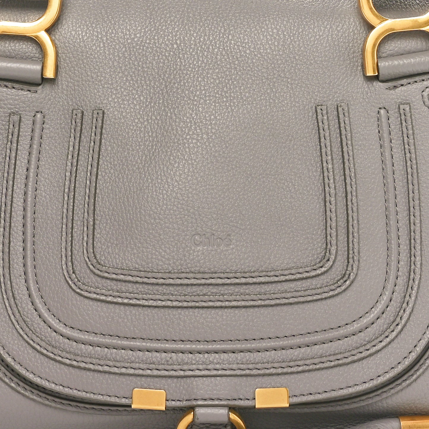 Calfskin Small Marcie Satchel Cashmere Grey