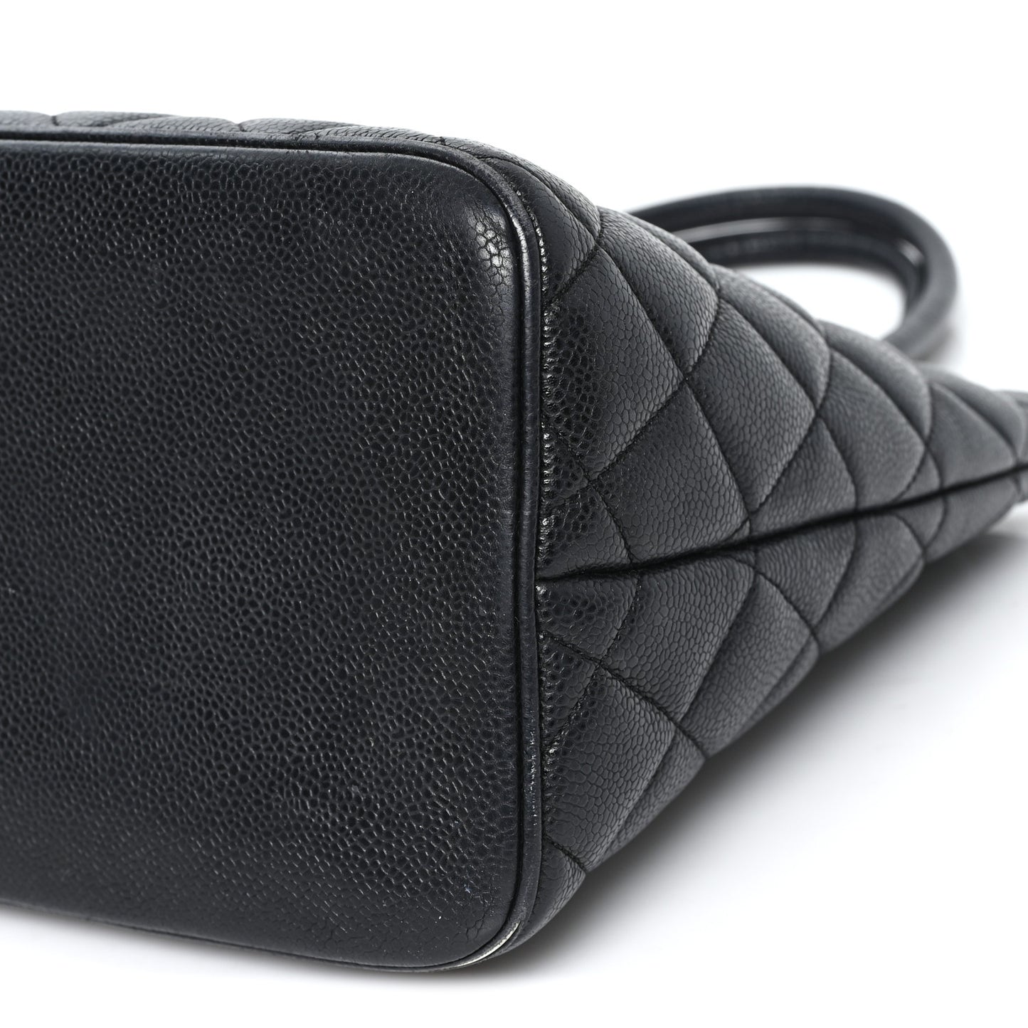 Caviar Quilted Medallion Tote Black