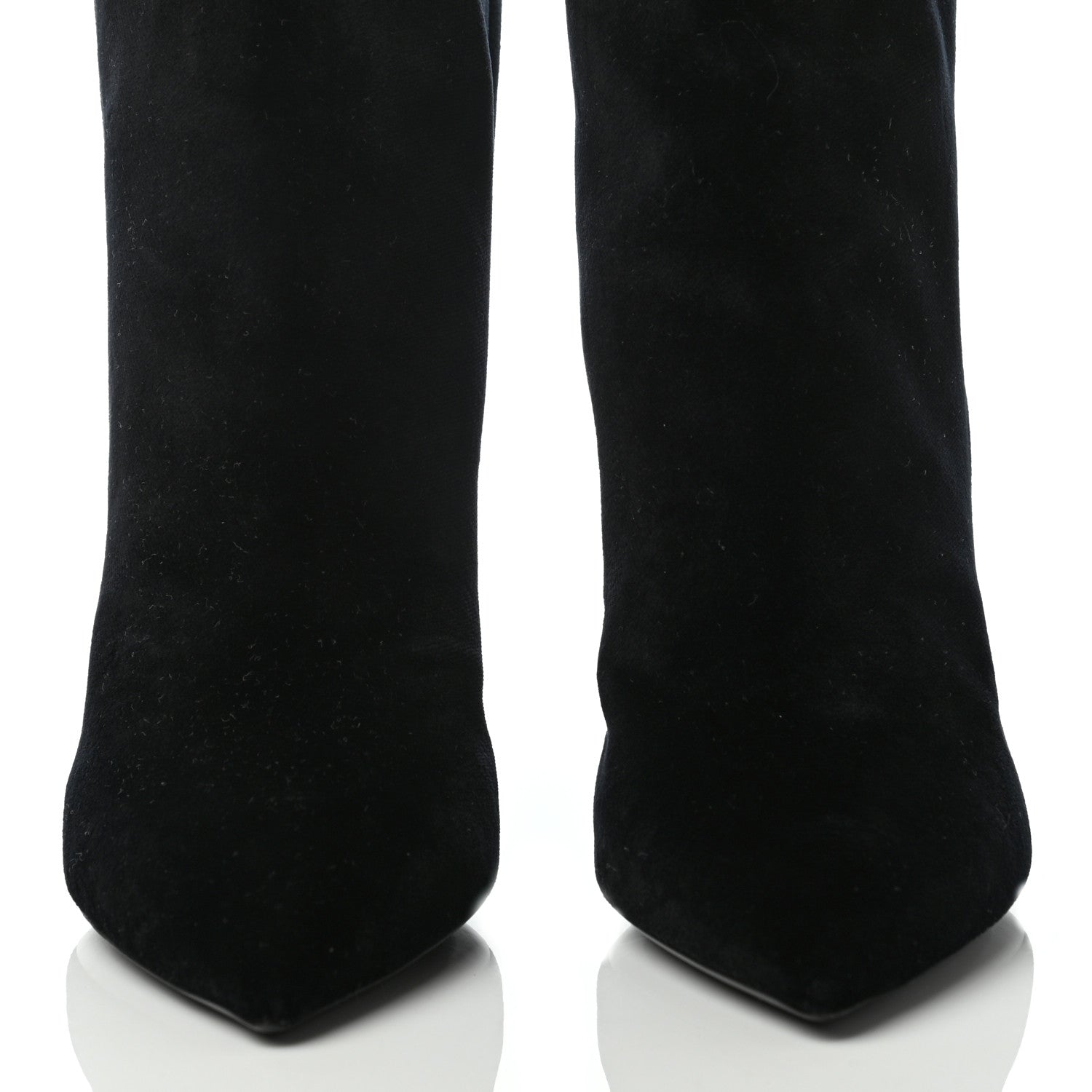 Saint Laurent Velvet Niki 105 Thigh High Boots 36 Black 2 of 7