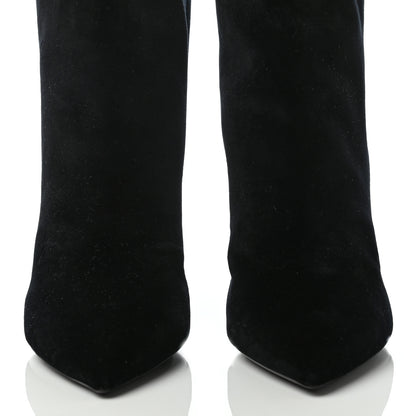 Saint Laurent Velvet Niki 105 Thigh High Boots 36 Black 2 of 7
