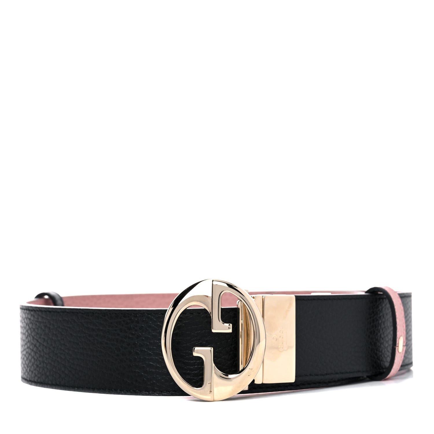 Gucci Calfskin 1973 Reversible Belt 80 32 Black Pink 1 of 4