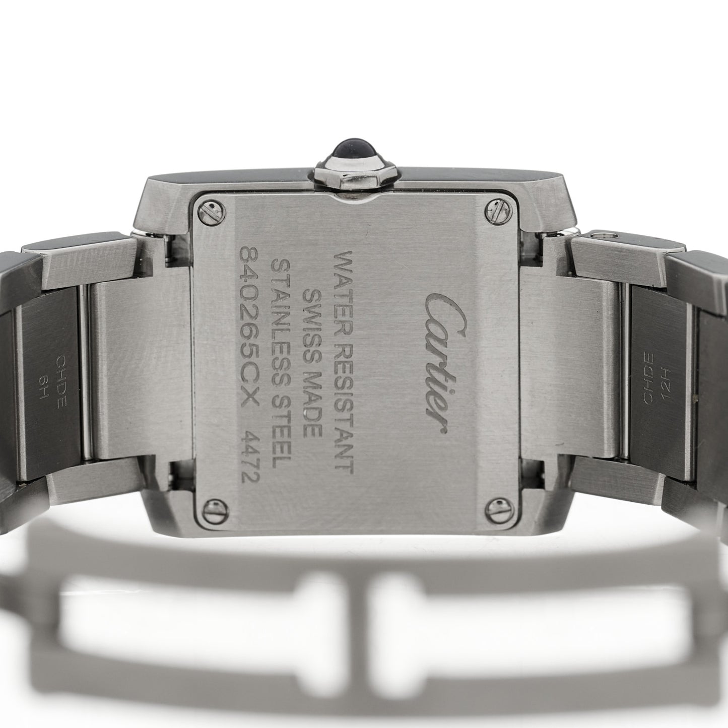 Stainless Steel 21mm Tank Francaise Quartz Watch Silver