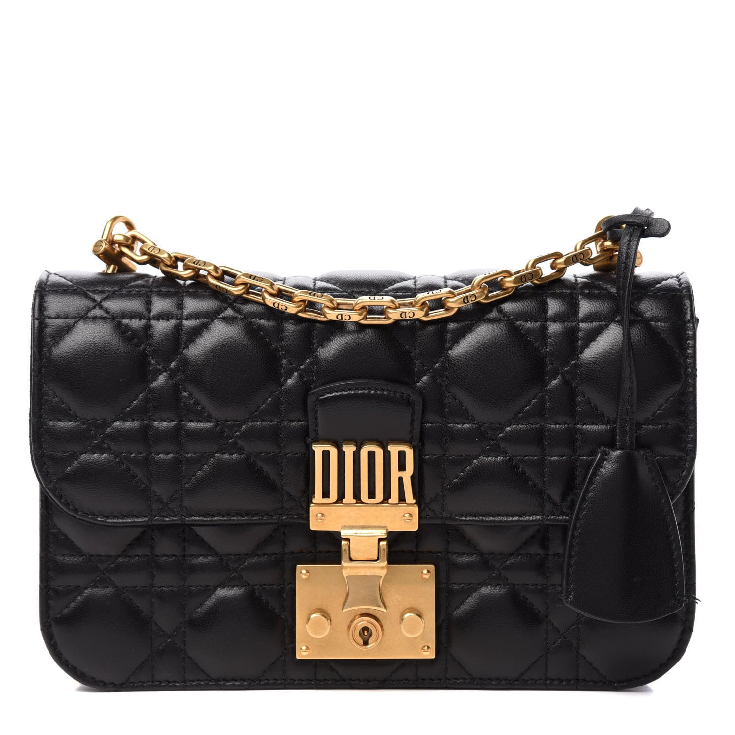 Christian Dior Lambskin Cannage Small Dioraddict Flap Bag Black 1 of 10