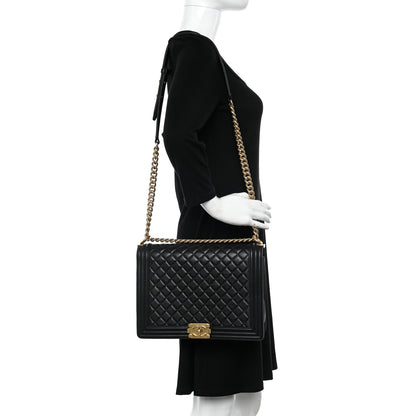 Chanel Calfskin Quilted Large Boy Flap Black 2 of 10