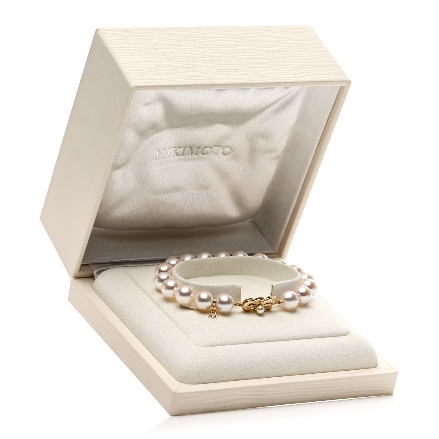 18K Yellow Gold Akoya Pearl 9-9.5mm Strand Bracelet