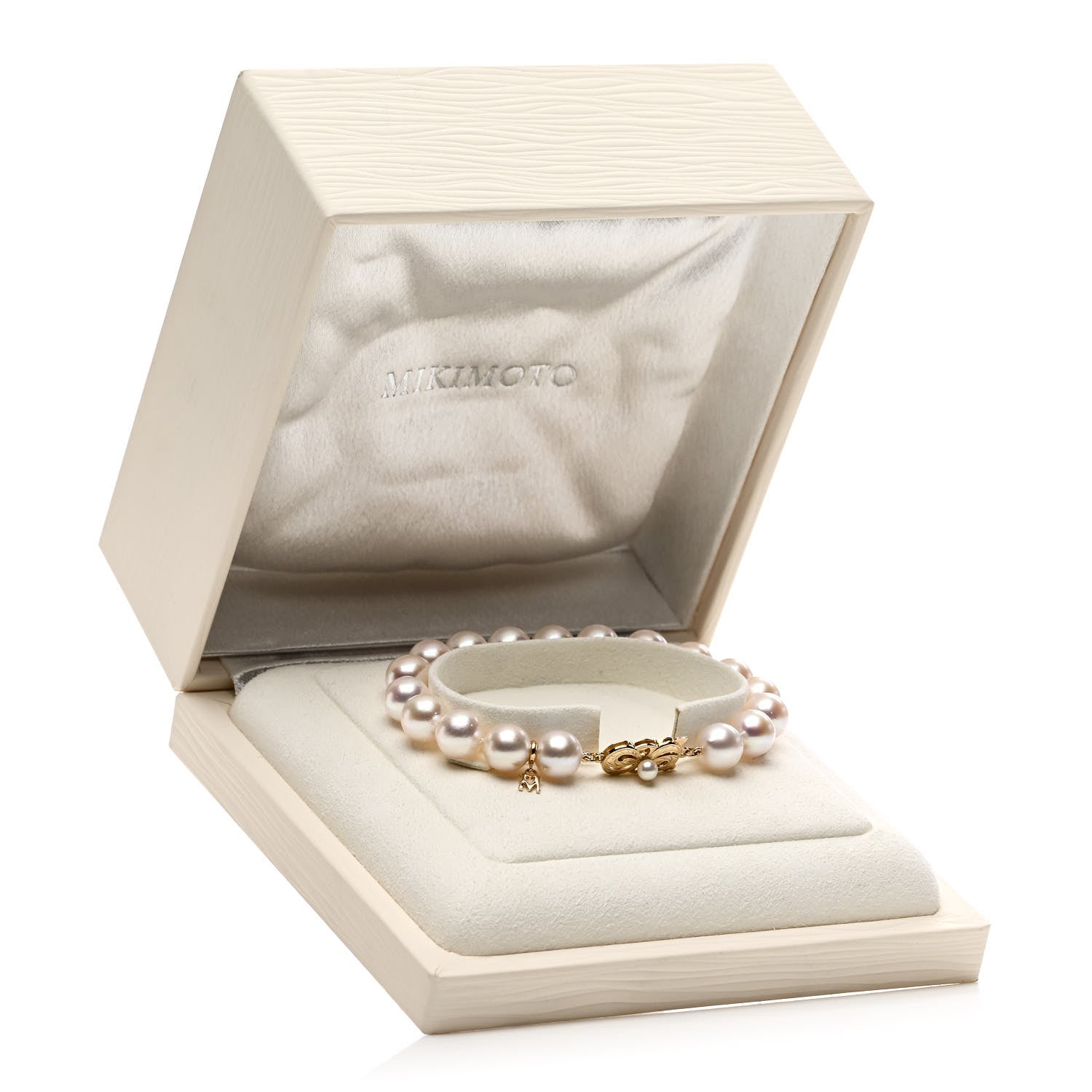 Mikimoto 18K Yellow Gold Akoya Pearl 9-9.5mm Strand Bracelet 4 of 4