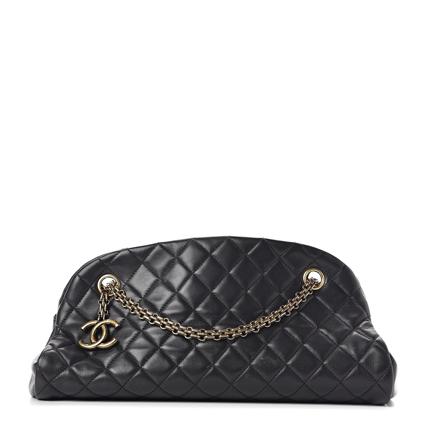 Lambskin Quilted Medium Just Mademoiselle Black