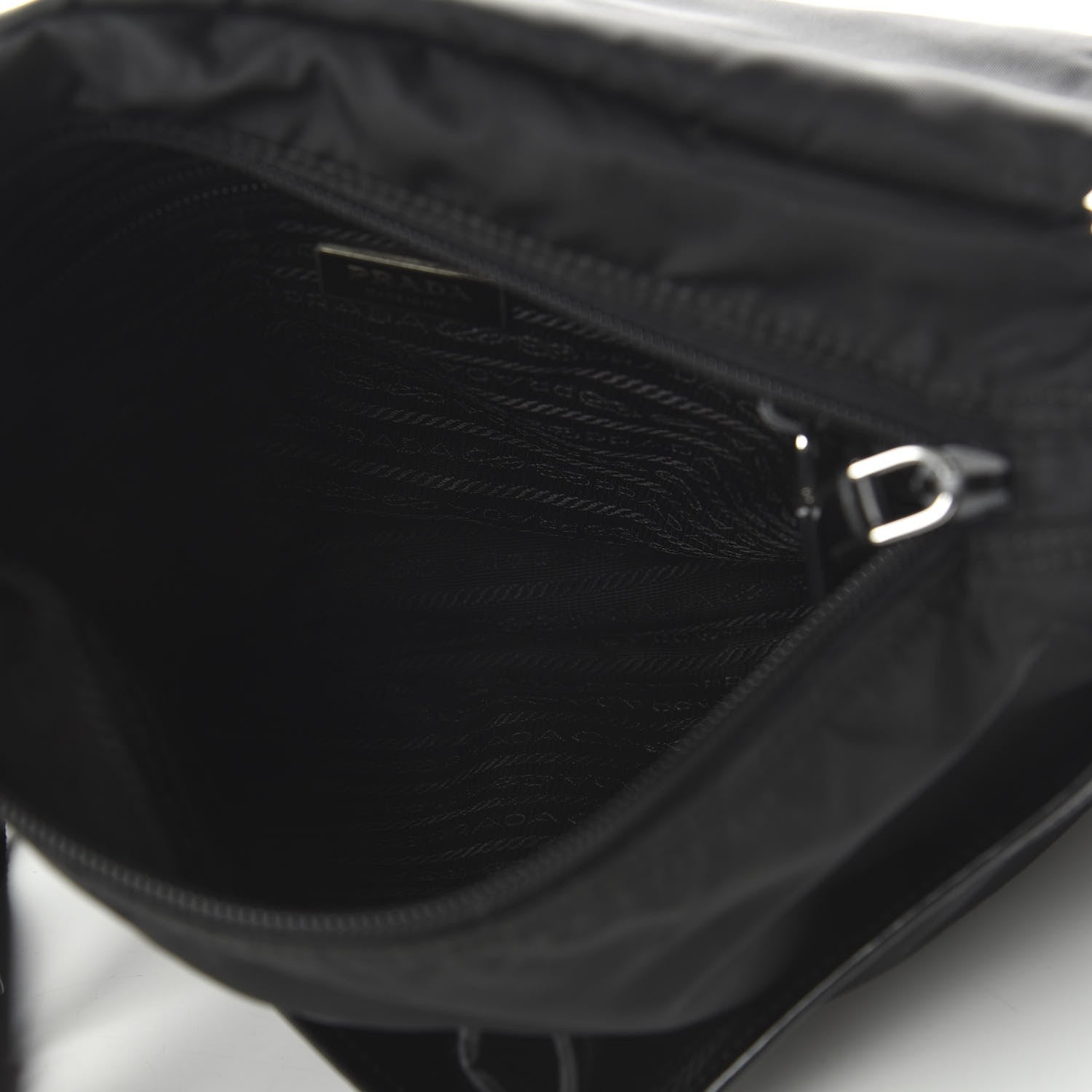Prada Nylon Vela Messenger Bag Black 5 of 11