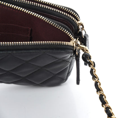 Chanel Lambskin Quilted Small Clutch With Chain Black 10 of 18