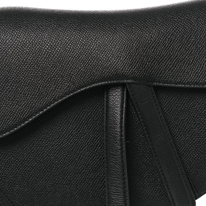 Christian Dior Grained Calfskin Saddle Bag Black 8 of 12