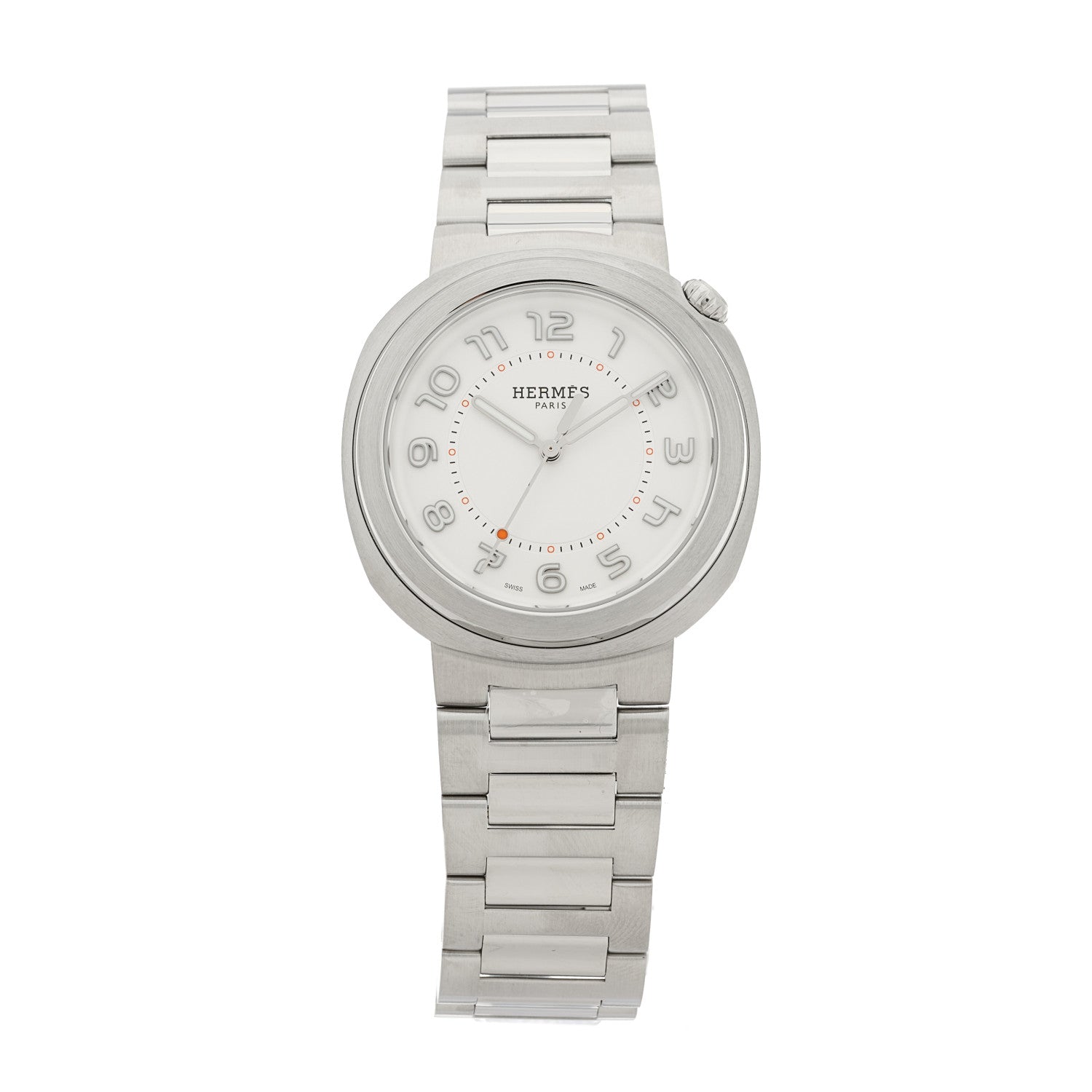 Hermes Stainless Steel 36mm Cut Automatic Watch 1 of 5