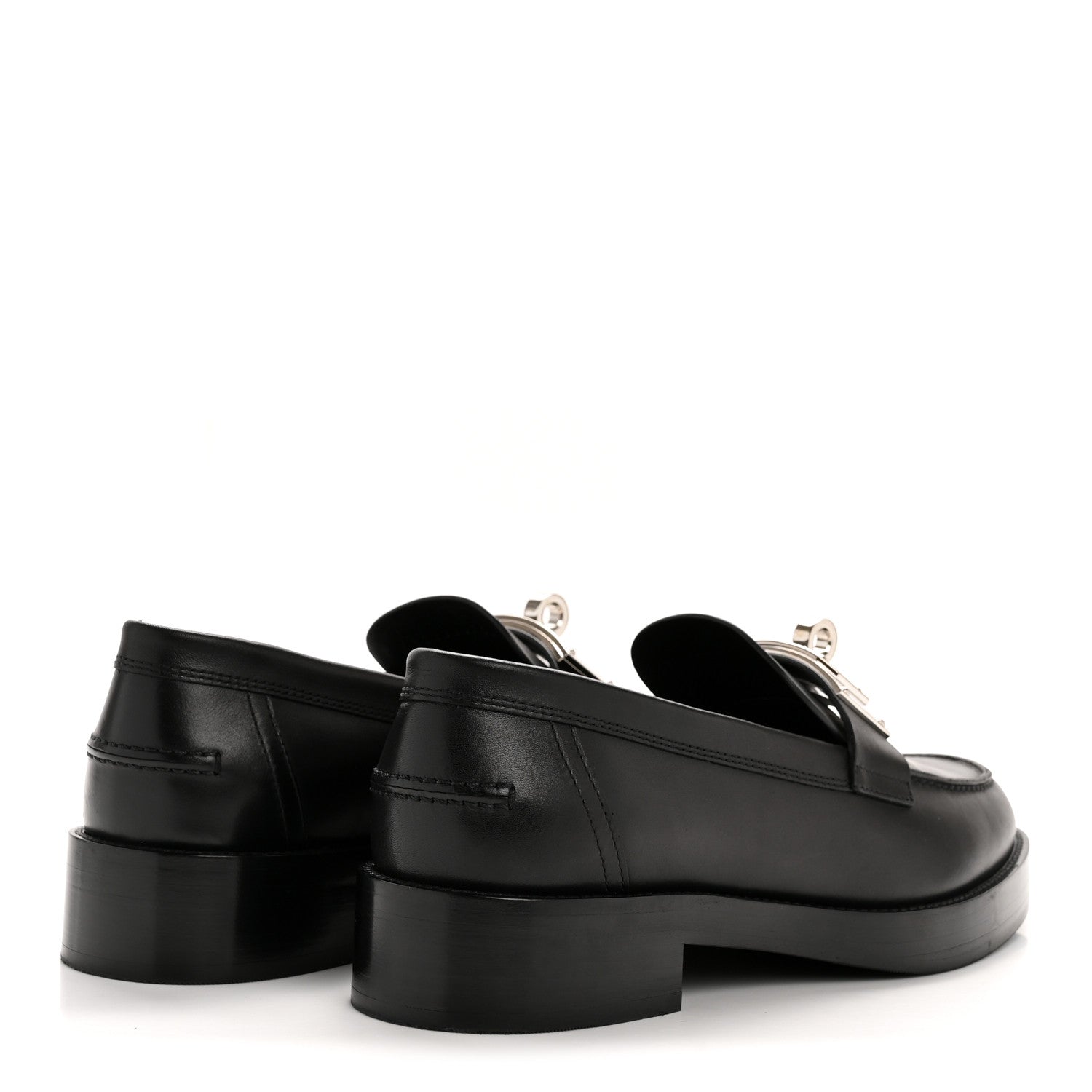 Hermes Calfskin Womens Hot Loafer 40 Black 5 of 11