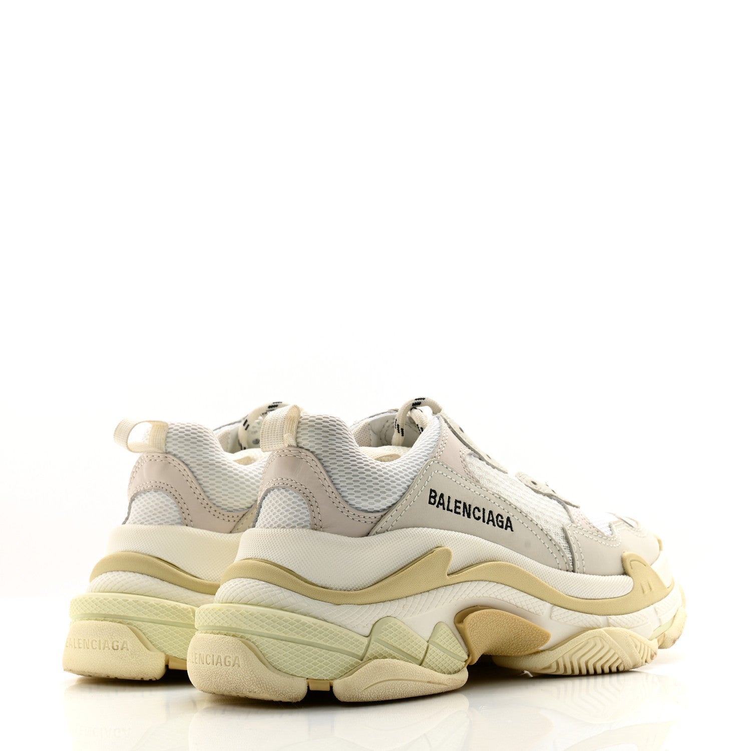 Balenciaga Fabric Mesh Womens Triple S Sneakers 36 White 4 of 12