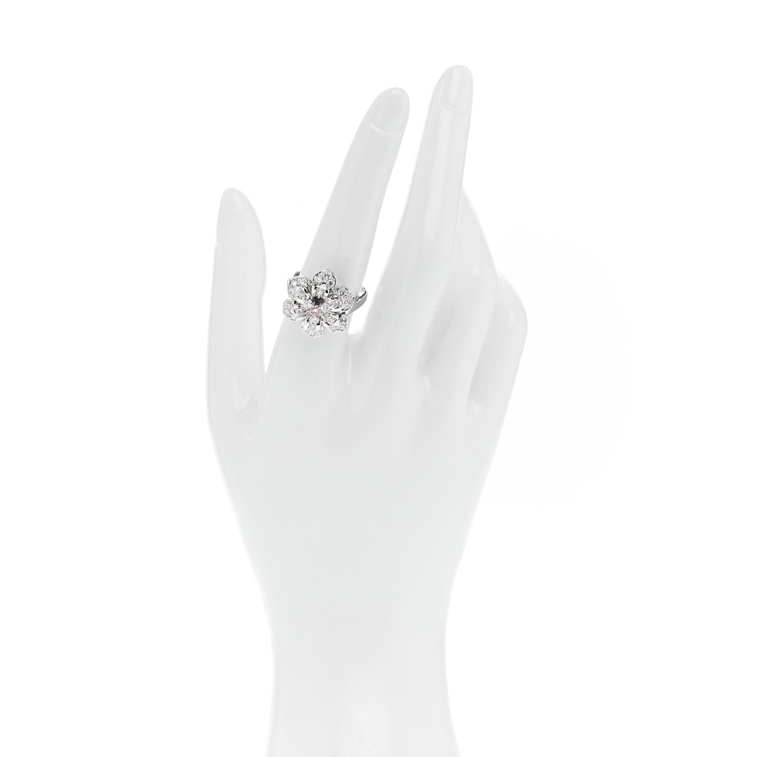 Parker & West by FASHIONPHILE Platinum Pink Diamond 1.11ctw Flower Cocktail Ring 57 8 2 of 10
