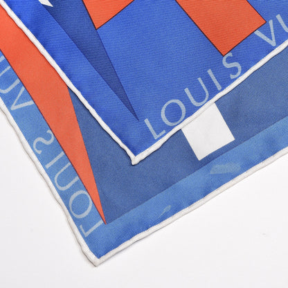 Louis Vuitton Silk Cup Scarf Blue 4 of 4