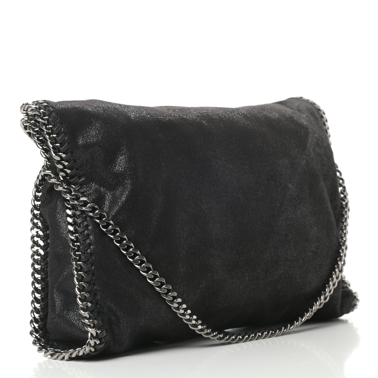 Stella McCartney Shaggy Deer Falabella Fold Over Tote Black 4 of 11